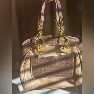 Lovcat Beige Brown Y2K Vintage Gold Detail bag